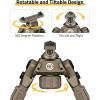 CVLIFE Rifle Bipod Compatible with M-Rail Bipods for Rifles Made of Aluminum and Lightweight High-Strength Polymer Height Adjustment for Hunting and Shooting(Flat Dark Earth)