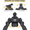 CVLIFE Rifle Bipod Compatible with M-Rail Bipods for Rifles Made of Aluminum and Lightweight High-Strength Polymer Height Adjustment for Hunting and Shooting(Black)