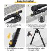 CVLIFE Rifle Bipod Compatible with M-Rail Bipods for Rifles Made of Aluminum and Lightweight High-Strength Polymer Height Adjustment for Hunting and Shooting(Black)