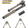 CVLIFE Rifle Bipod Quick Release Picatinny Bipod 360 Degree Swivel Adjustable Height Made of Lightweight High-Strength Polymer and Aluminum for Shooting and Hunting(Flat Dark Earth)