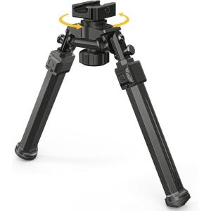 CVLIFE Picatinny Bipods for Rifles Bipod Adjustable Rotation 360 Degrees Tilt Portable Sturdy Bipod for Hunting and Shooting(Black)