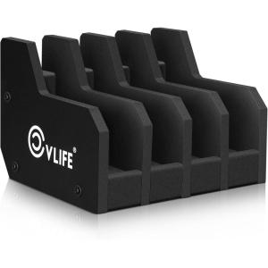 CVLIFE Foam Pistol Rack for Gun Safe Shelf Pistol Holder Gun Safe Cabinet Accessories Handgun Rack Pistol Stand for Storage 6 Slots 8 Slots(4 Slots)