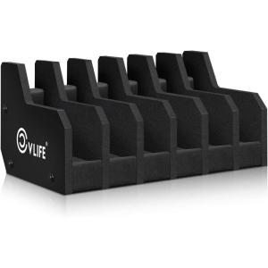 CVLIFE Foam Pistol Rack for Gun Safe Shelf Pistol Holder Gun Safe Cabinet Accessories Handgun Rack Pistol Stand for Storage 6 Slots 8 Slots(6 Slots)