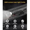 CVLIFE 2600 Lumens Compact Rifle Laser Light Combo with Easy Touch Switch, Ar Light Compatible with M-Rail and Picatinny, Magnetic Rechargeable Ar Flashlight with Green Laser for Home Defense, Hunting(Red Laser Light Combo)