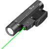 CVLIFE 2600 Lumens Compact Rifle Laser Light Combo with Easy Touch Switch, Ar Light Compatible with M-Rail and Picatinny, Magnetic Rechargeable Ar Flashlight with Green Laser for Home Defense, Hunting(Green Laser Light Combo)