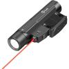 CVLIFE 2600 Lumens Compact Rifle Laser Light Combo with Easy Touch Switch, Ar Light Compatible with M-Rail and Picatinny, Magnetic Rechargeable Ar Flashlight with Green Laser for Home Defense, Hunting(Red Laser Light Combo)