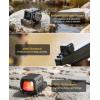 CVLIFE WildHawk Enclosed Auto-Brightness Red/Green Dot Sight for RMS RMSc, Circle & 2MOA Dot Motion Awake Reflex Sight Optic Scope for Compact Pistol, 3500G Shockproof, Adapter for MOS/RMR/Picatinny(Red 2 MOA Dot & 32 MOA Circle)