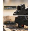 CVLIFE BearMight Auto-Brightness Red Dot Sight with Hood for RMR, 5000G Shockproof, 2 MOA Dot & 32 MOA Circle Open Reflex Optics, Motion Awake Scope for Full-Sized Pistols, Adapter for MOS & Picatinny