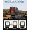 CVLIFE WildHawk Solar Auto Brightness Red Dot Sight for RMR, 2MOA Dot & 40MOA Circle Large Lens Open Reflex Optics, Motion Awake Red Dot Scope with Adapter for MOS & 21mm Picatinny Absolute Co-witness