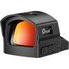 CVLIFE BearMight Auto-Brightness Red Dot Sight with Hood for RMR, 5000G Shockproof, 2 MOA Dot & 32 MOA Circle Open Reflex Optics, Motion Awake Scope for Full-Sized Pistols, Adapter for MOS & Picatinny
