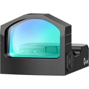 CVLIFE WolfCovert 4-Reticle 2000G Shockproof Red/Green Dot Sight for RMR, Motion Awake 32 MOA Circle & 3 MOA Dot Reflex Sight for Full-Sized Pistol, Optics Scope with Adapter for MOS & 21MM Picatinny(GREEN DOT)