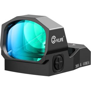 CVLIFE WolfCovert X S02 Full-Sized Multiple Reticle Green Dot, 3 MOA Dot & 40 MOA Circle Optic, Motion Awake Green Dot for RMR, 28mm Large Len, with Adapter Plate for MOS & 21mm Picatinny.