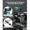 CVLIFE Rechargeable Green/Red Laser Bore Sight Kit with 64 Caliber Adapters for .17 to 12GA, Magnetic Scope Leveling Tool & Scope Level(Green Laser)