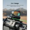 CVLIFE 28×40mm Large Lens Reflex Sight Red Dot Sight for Rifle,4 Reticle Optics with Laser and Pressure Pad Switch for 21mm Rail(green laser)