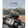 CVLIFE 28×40mm Large Lens Reflex Sight Red Dot Sight for Rifle,4 Reticle Optics with Laser and Pressure Pad Switch for 21mm Rail(red laser)