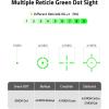 CVLIFE EagleTalon Multi Reticle Auto-Brightness Red Dot and 3X Magnifier Combo,2.95in Eye Relief,25MM Large Lens Motion Awake Red Dot Sight and Compact Magnifier with Quick Detach Mount(green dot)