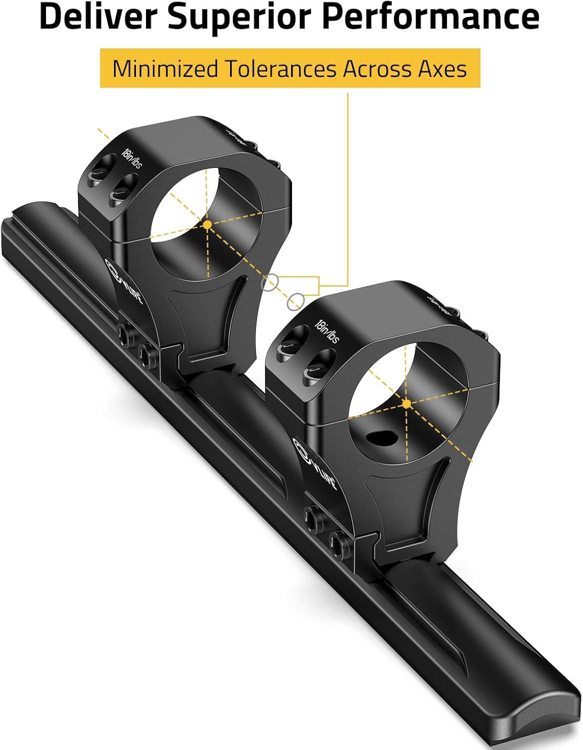 image:imageCVLIFE Precision 1 Inch Dovetail Scope Rings with 1 Stop Pin Fit 11mm and 38 inch Dovetail Rail 2 PiecesHigh