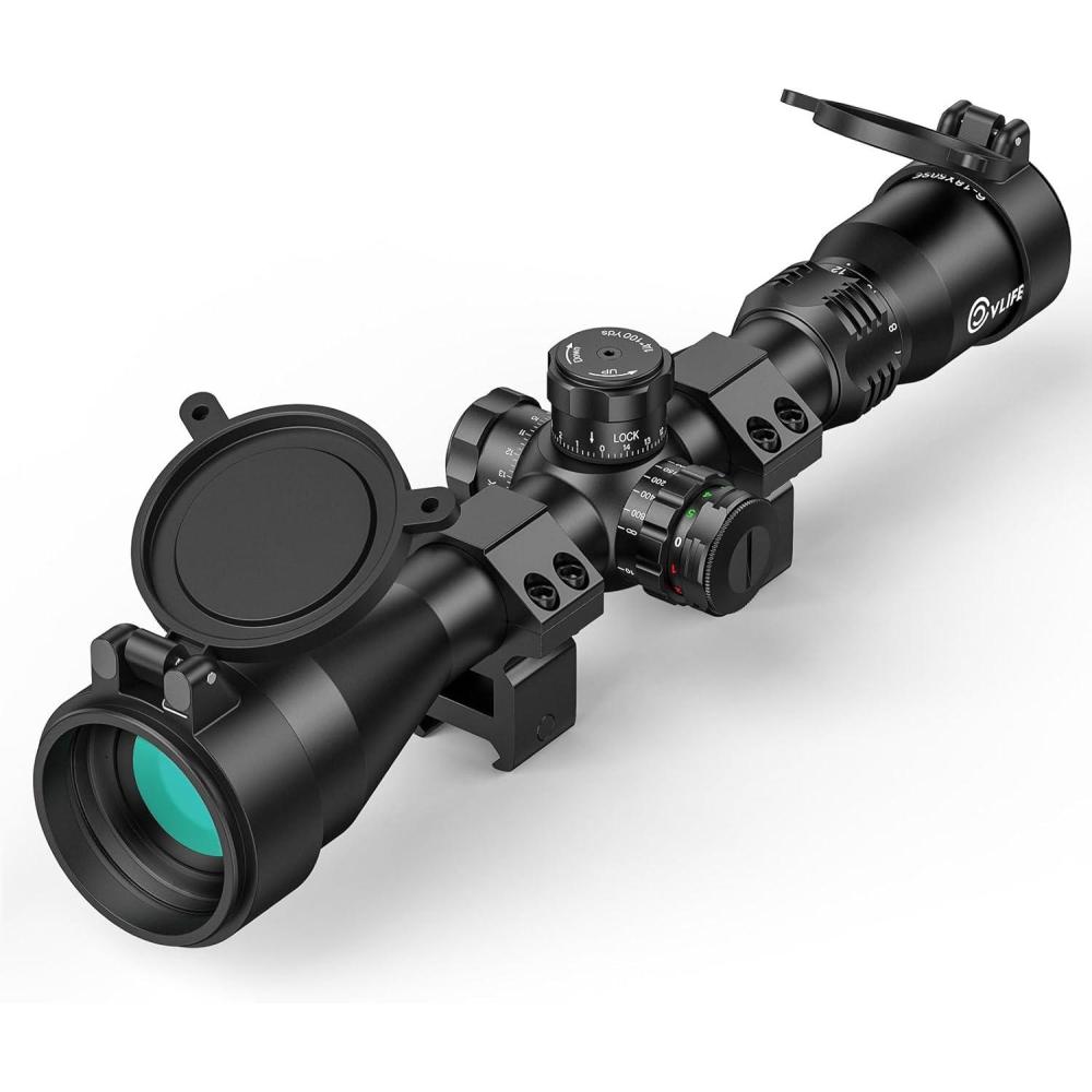 image:imageCVLIFE EagleFeather Side Focus Parallax Rifle Scope for Hunting Illuminated MilDot Reticle 30mm Tube Long Range Scope Second Focal Plane Riflescope618x50
