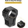 CVLIFE Precision 1 Inch Dovetail Scope Rings with 1 Stop Pin – Fit 11mm and 3/8 inch Dovetail Rail – 2 Pieces(High)