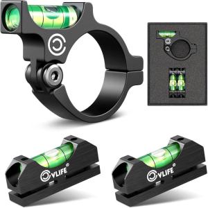 CVLIFE Scope Leveling Kit Anti-cant Scope Level for 30mm Tubes with 2 Magnetic Bubble Level Precision Leveling Tool during the Installation and Use of the Scope Aluminum Alloy Black(34mm)