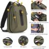 CVLIFE CCW Sling Bag with Ambidextrous Design，EDC Bag Sling Pack for Men Women, Customizable Inner Liner Tactical Crossbody Backpack for Security Work, Daily Commuting, Cycling and Hiking, Black(Green)