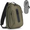 CVLIFE CCW Sling Bag with Ambidextrous Design，EDC Bag Sling Pack for Men Women, Customizable Inner Liner Tactical Crossbody Backpack for Security Work, Daily Commuting, Cycling and Hiking, Black(Green)