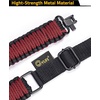 CVLIFE Rifle Sling Strap 550 Paracord 2 Point Sling with Tri-Lock Swivel for Hunting and Outdoor(Red)
