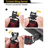 CVLIFE Rifle Sling Strap 550 Paracord 2 Point Sling with Tri-Lock Swivel for Hunting and Outdoor(Red)