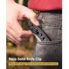 CVLIFE Damascus Pocket Knife for Men, 3.26″ EDC Folding Knife Forged with 66-Layer VG10 Steel, Smooth Flipper Open Pocket Knives with G10 Handle for Camping Hiking Everyday Carry, White(Black)