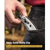 CVLIFE Damascus Pocket Knife for Men, 3.26″ EDC Folding Knife Forged with 66-Layer VG10 Steel, Smooth Flipper Open Pocket Knives with G10 Handle for Camping Hiking Everyday Carry, White(White)